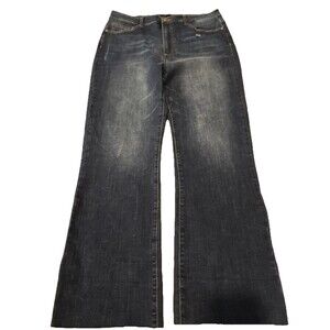 NWT Risen Jeans Mid Rise Straight Leg Raw Hem Jeans Size 2XL XRĐP1428